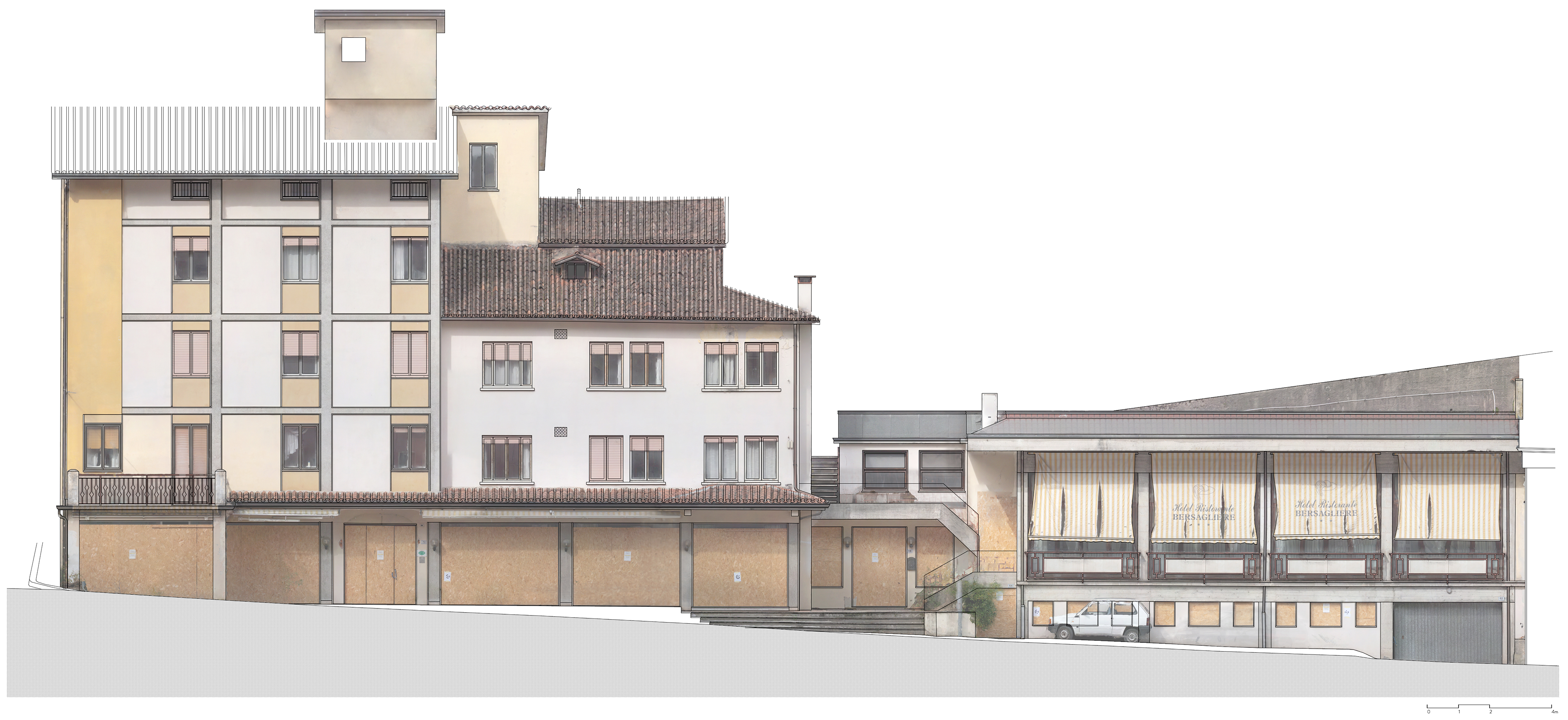 Rilievo fotogrammetrico Recoaro Terme - prospetto principale