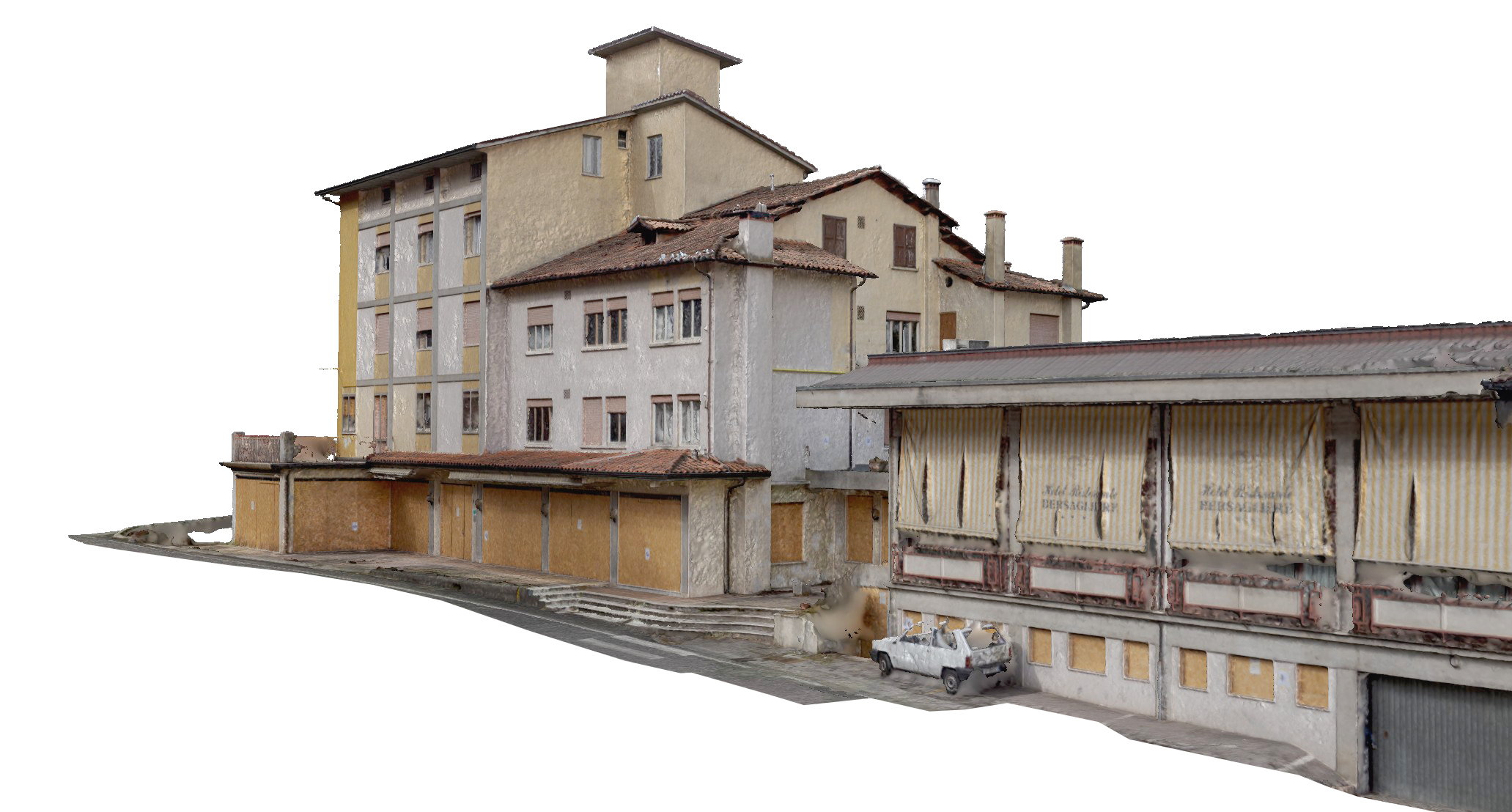 Rilievo fotogrammetrico Recoaro Terme - modello 3D con texture