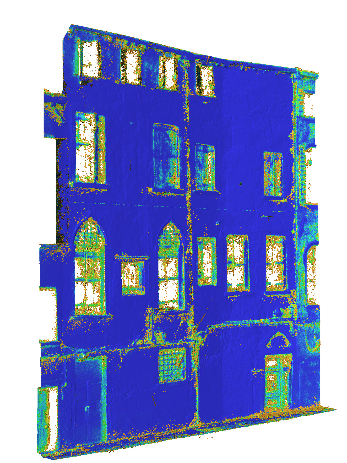 Rilievo fotogrammetrico facciata calle - point cloud